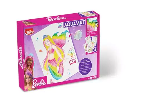 Maped CREATIV Ausmal-Set AQUA'ART BARBIE mit Aquarell-Stiften und Vorlagen