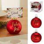 MC-Trend Christbaumkugel Kartenhalter Fotohalter mit Metallklammern Tischdeko