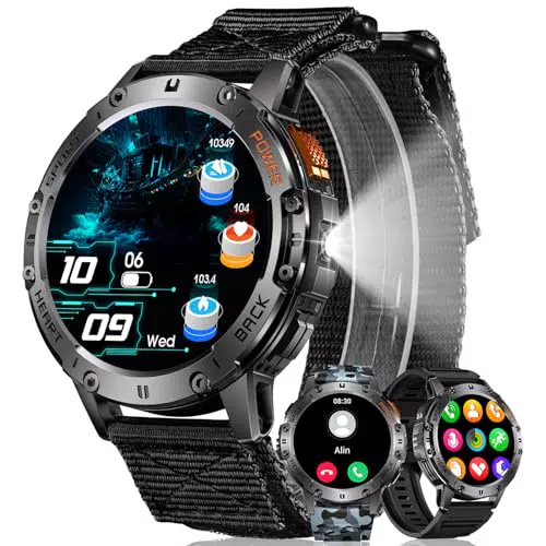 MEGALITH Smartwatch Herren - Fitness Tracker, IP68 Wasserdicht, Pulsmesser