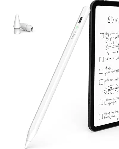 Metapen Air8 Stift für iPad (2018-2024) mit 20H Akkulaufzeit und Schnellladung