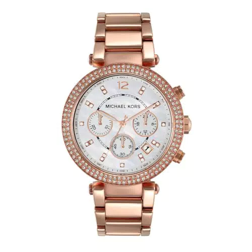 Michael Kors Damenchronograph mit Zirkonen - Modell Parker MK5354