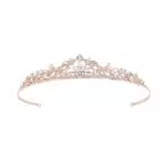 Minkissy Kristall Rebe Diadem Strass Krone Hochzeit Haarschmuck für Bräute
