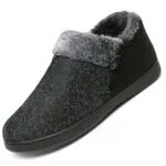 Mishansha Herren Hausschuhe aus Wildleder mit Memory Foam und rutschfester Sohle