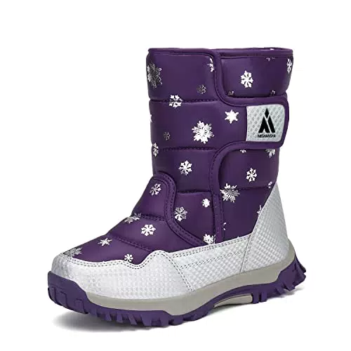Mishansha Mädchen Winterstiefel Gefütterte Schneestiefel für Kinder