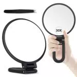 MIYADIVA Vergrößerungsspiegel 30X, doppelseitiger Handspiegel für Makeup