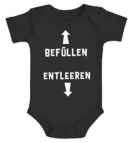 MoonWorks® Baby Body mit lustigem Spruch aus Bio-Baumwolle für Jungen und Mädchen
