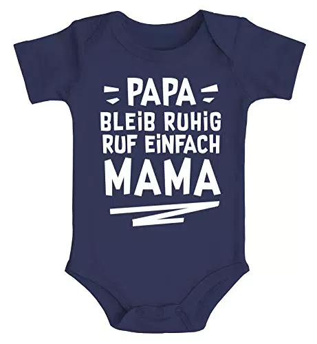 MoonWorks® Baby Body mit lustigem Spruch für Jungen und Mädchen aus Bio-Baumwolle