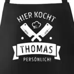 MoonWorks® Grill-Schürze für Männer mit Spruch Hier kocht der Chef persönlich