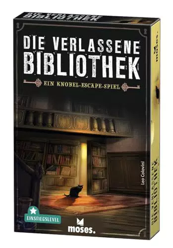 Moses Verlag GmbH Die verlassene Bibliothek | Escape Spiel für 1-4 Spieler