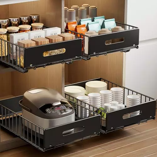 Mustorn Teleskopschublade Ausziehbare Schublade für die Küche ohne Bohren