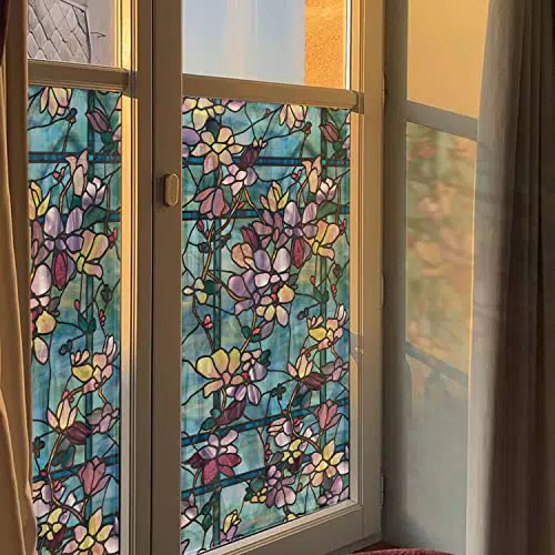Neukids Fensterfolie Buntglas, Doppelseitige Sichtschutzfolie für Schlafzimmer und Wohnzimmer