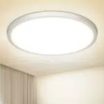 NIBSHOOM LED Deckenlampe Rund Flach 4000K 18W IP44 für Badezimmer und Wohnräume