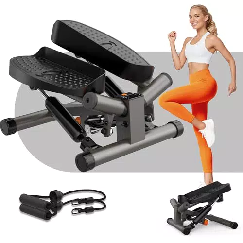 Niceday Twist Stepper – 2 in 1 Hometrainer mit LCD Display und Power Ropes