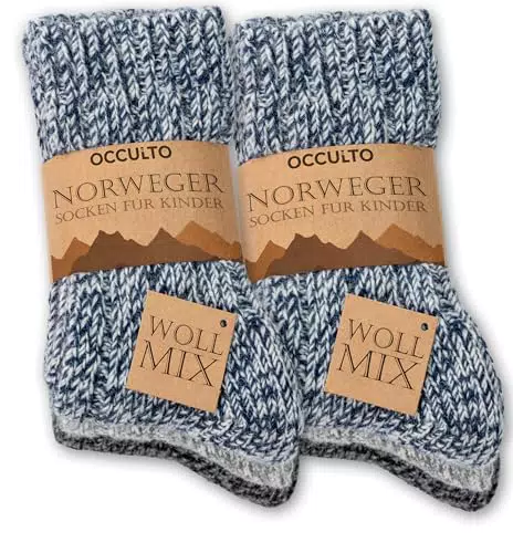 Occulto Kinder Wollsocken Modell Niki - Bequeme Socken für Kinder