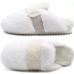 ONCAI Hausschuhe Damen - Flauschige Plüsch Pantoffeln mit Memory Foam Fußbett