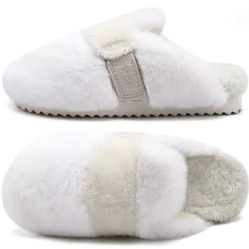 ONCAI Hausschuhe Damen - Flauschige Plüsch Pantoffeln mit Memory Foam Fußbett