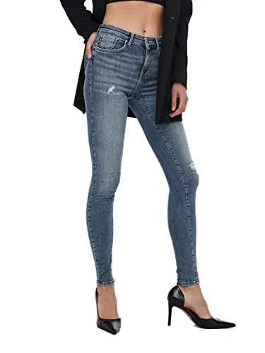 ONLY Damen Jeans 15230607 Blau Xs-30