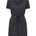 ONLY Damen Baumwollkleid mit Tunnelzug an der Taille