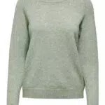 ONLY Damen Melierter Strickpullover, Langarm Oberteil Rundhals Basic