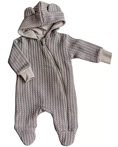 ORSON Baby Overall mit Kapuze und Reißverschluss aus 100% Baumwolle