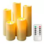 OSHINE Wasserdichte flammenlose LED-Kerzen mit Timer und Fernbedienung für den Außenbereich