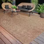 Paco Home Outdoor Teppich Wetterfest für Balkon und Wohnzimmer, Abstraktes Design