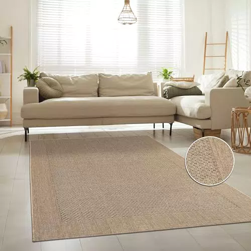 Paco Home Teppich Indoor-Outdoor im modernen Jute-Look, robust und wetterfest