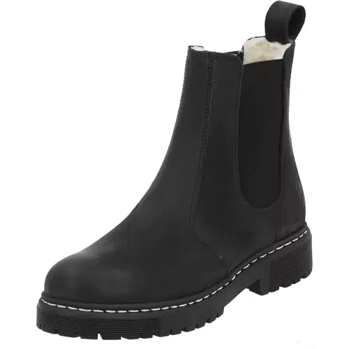 Palado Chelsea Boots Damen Alicudi – Elegante Lederstiefel mit Schurwolle