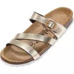 Palado Damen Pantoletten Ikaria - Bequeme Sandalen aus Natur Kork - Made in EU