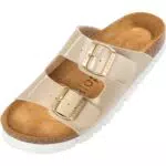 Palado Pantoletten Damen Korfu PL - Edles Lack-Design mit Veloursleder-Decksohle