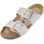 EGS Damen Pantoletten Samos - Bequeme Sandalen mit verstellbaren Riemen