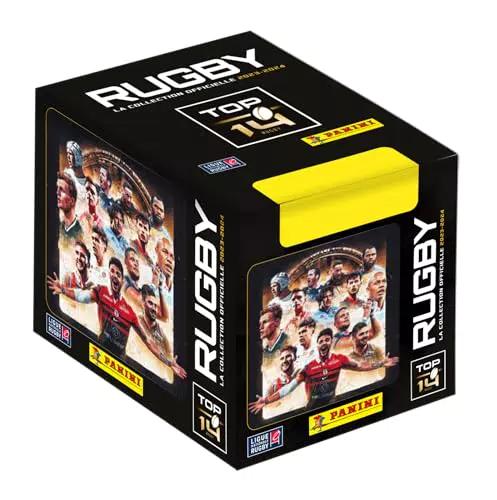 Panini Rugby TOP 14 2023-2024: Box mit Hüllen, Stickern und Karte