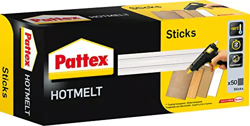 Pattex Hotmelt Sticks zum Nachfüllen, Klebesticks für die Heißklebepistole mit extrem hoher Transparenz