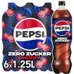 Pepsi Zero Zucker Cherry - zuckerfreies Erfrischungsgetränk mit Kirschgeschmack