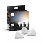 Philips Hue GU10 Lampe dimmbar, 400lm, steuerbar via App, kompatibel mit Alexa