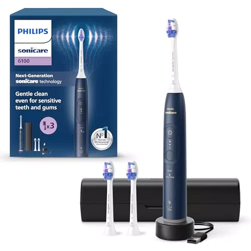 Philips Sonicare 6100 Schallzahnbürste HX7403/01 mit 2 Putzmodi und Andruckkontrolle