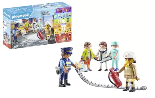 PLAYMOBIL My Figures 71400 Rettungsteam mit Zubehör für Kinder ab 5 Jahren