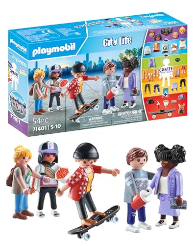 PLAYMOBIL My Figures 71401 – Fashion Spielset mit Skateboard und Accessoires