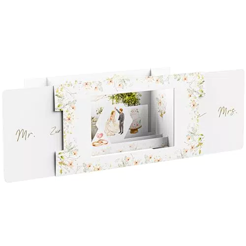 Brautpaar Pop-Up Karte Hochzeit – 3D Glückwunschkarte zum Beschriften