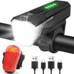 Popolic Fahrradlicht Set - LED Beleuchtung 100Lux, StVZO zugelassen, USB aufladbar