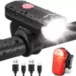 Popolic Fahrradlicht Set - StVZO zugelassen, IPX4 wasserdicht, USB aufladbar