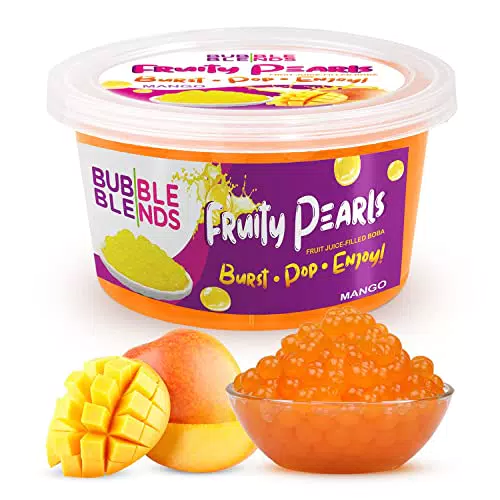Bubble Blends Popping Boba Mango – Milchfrei, Fett- und Glutenfrei für Bubble Tea