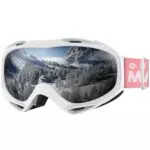 Premium Skibrille, Outdoormaster Snowboardbrille Schneebrille OTG 100% UV-Schutz mit Rahmen Anti-Nebel