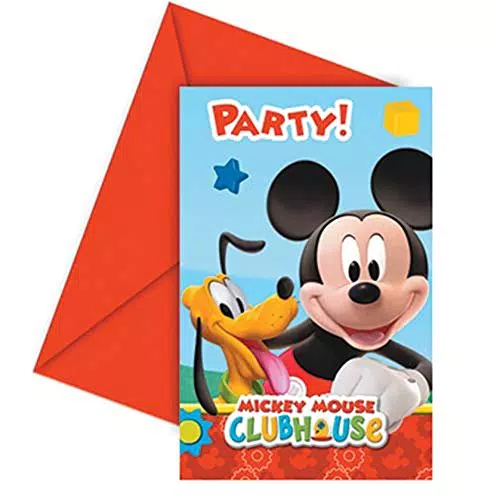 Procos Einladungen Playful Mickey für Kindergeburtstag und Mottoparty