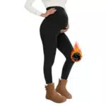 QGGQDD Thermo Umstandsleggings Damen High Waist für Schwangerschaft und Sport