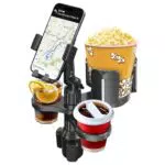 QLoztyse Auto Getränkehalter Verlängerung - Verstellbarer 4-in-1 Adapter für Getränke und Snacks
