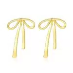 Schleifen Ohrringe Silber - Damen Schleife Ohrstecker für Hochzeit & Statement-Schmuck