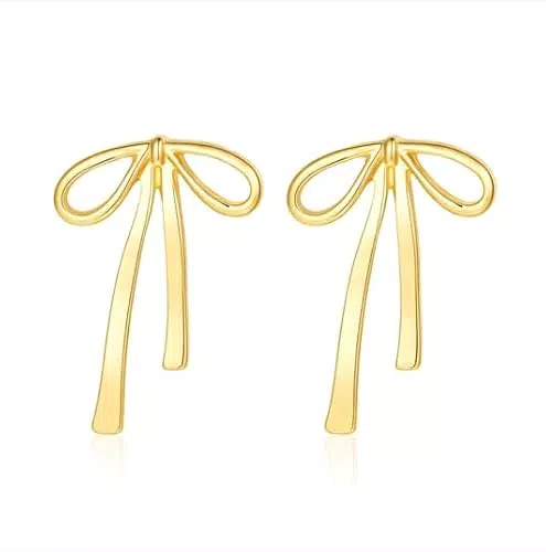 Schleifen Ohrringe Silber - Damen Schleife Ohrstecker für Hochzeit & Statement-Schmuck