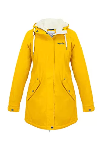 Regenliebe Damen Regenmantel Friesennerz mit Teddyfleece Futter