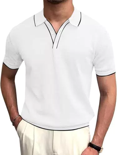 Runcati Herren Poloshirt Kurzarm für Golf und Tennis – Atmungsaktives Sportshirt